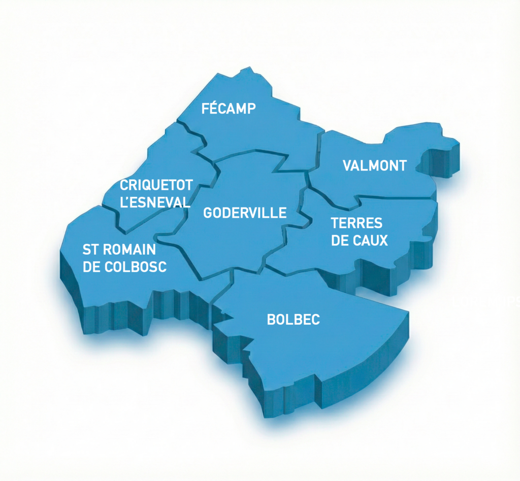 Carte de la 9ème circonscription de la Seine Maritime